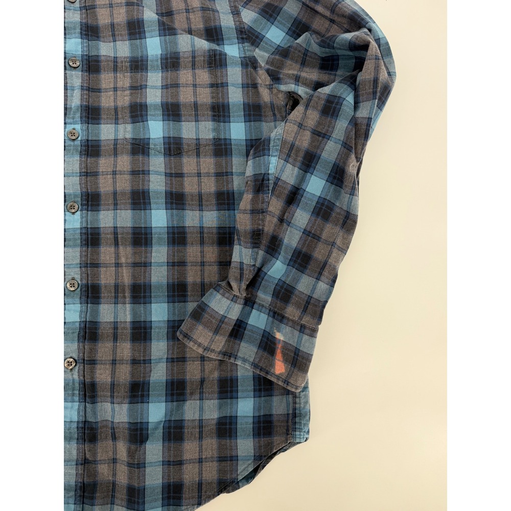 J.Crew Mens Blue Grey Plaid Cotton Button Down Shirt Size M 47166 FA12 - Picture 3 of 10